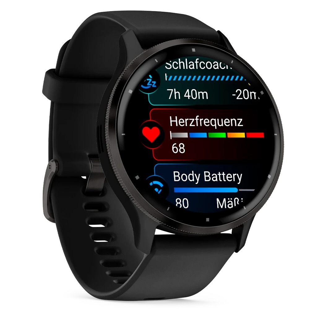 Смарт-годинник Garmin Venu 3 Slate Stainless Steel Bezel with Black Case and Silicone Band (010-02784-01/51) 4 Small