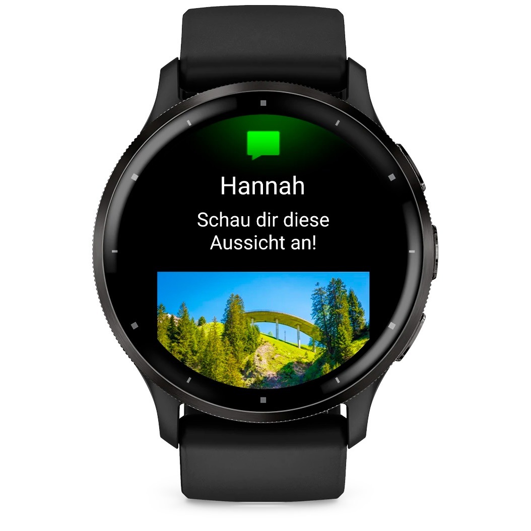 Смарт-годинник Garmin Venu 3 Slate Stainless Steel Bezel with Black Case and Silicone Band (010-02784-01/51) 5 Small