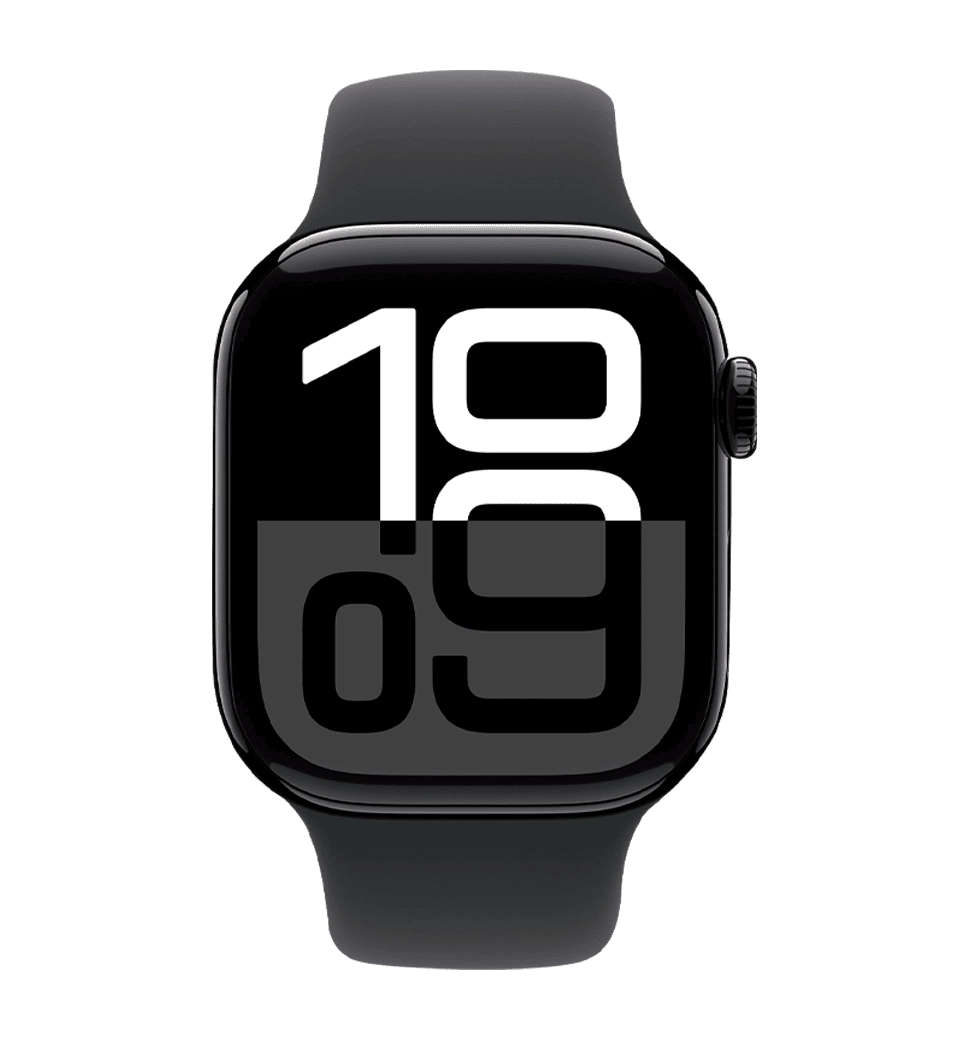 Смарт-годинник Apple Watch Series 10 GPS + Cellular 46mm Jet Black Alu. Case w. Black Sport Band - M/L (MWY43) 2 Small