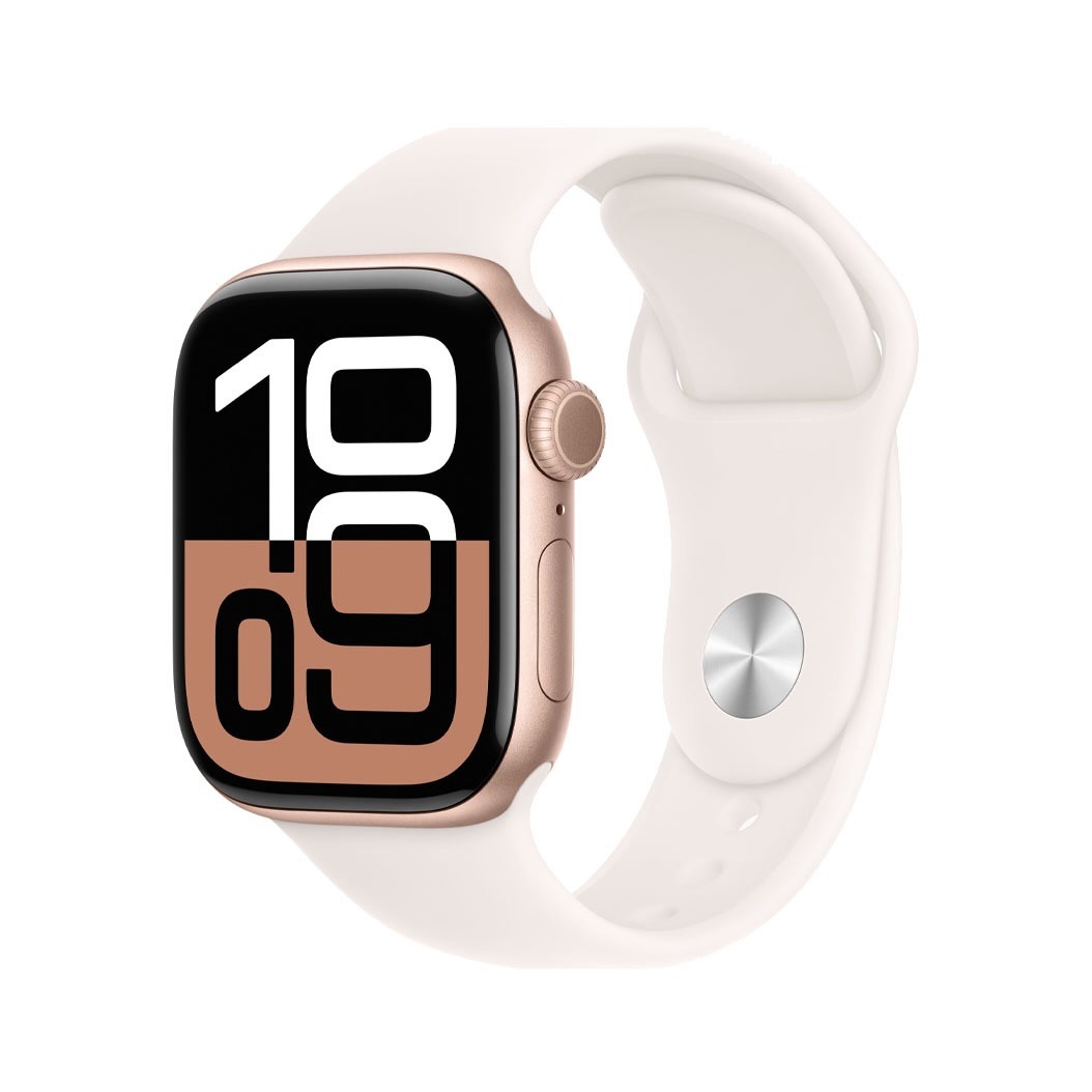 Смарт-годинник Apple Watch Series 10 GPS 42mm Rose Gold Aluminium Case with Light Blush Sport Band - S/M (MWWH3) 2 Small