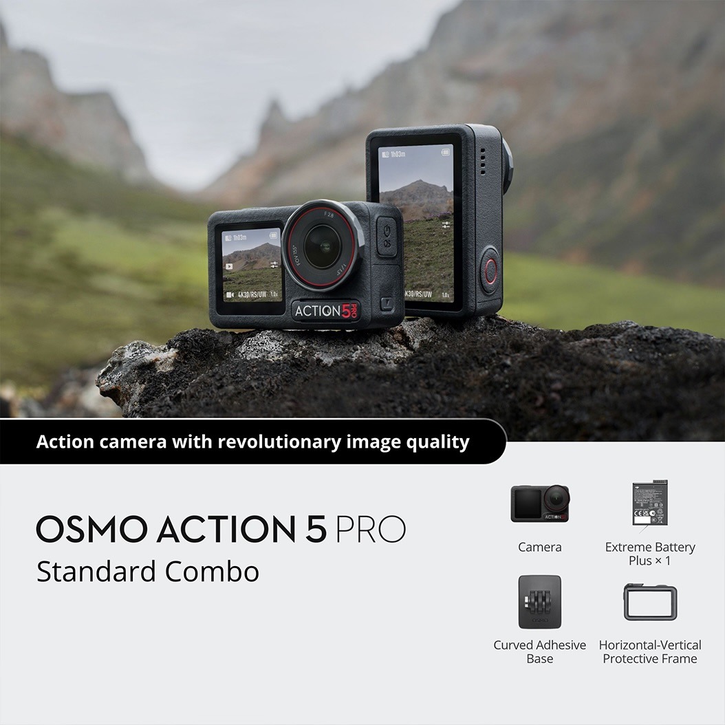 Екшн-камера DJI Osmo Action 5 Pro Standard Combo (CP.OS.00000349.01, CP.OS.00000377.01) 6 Small