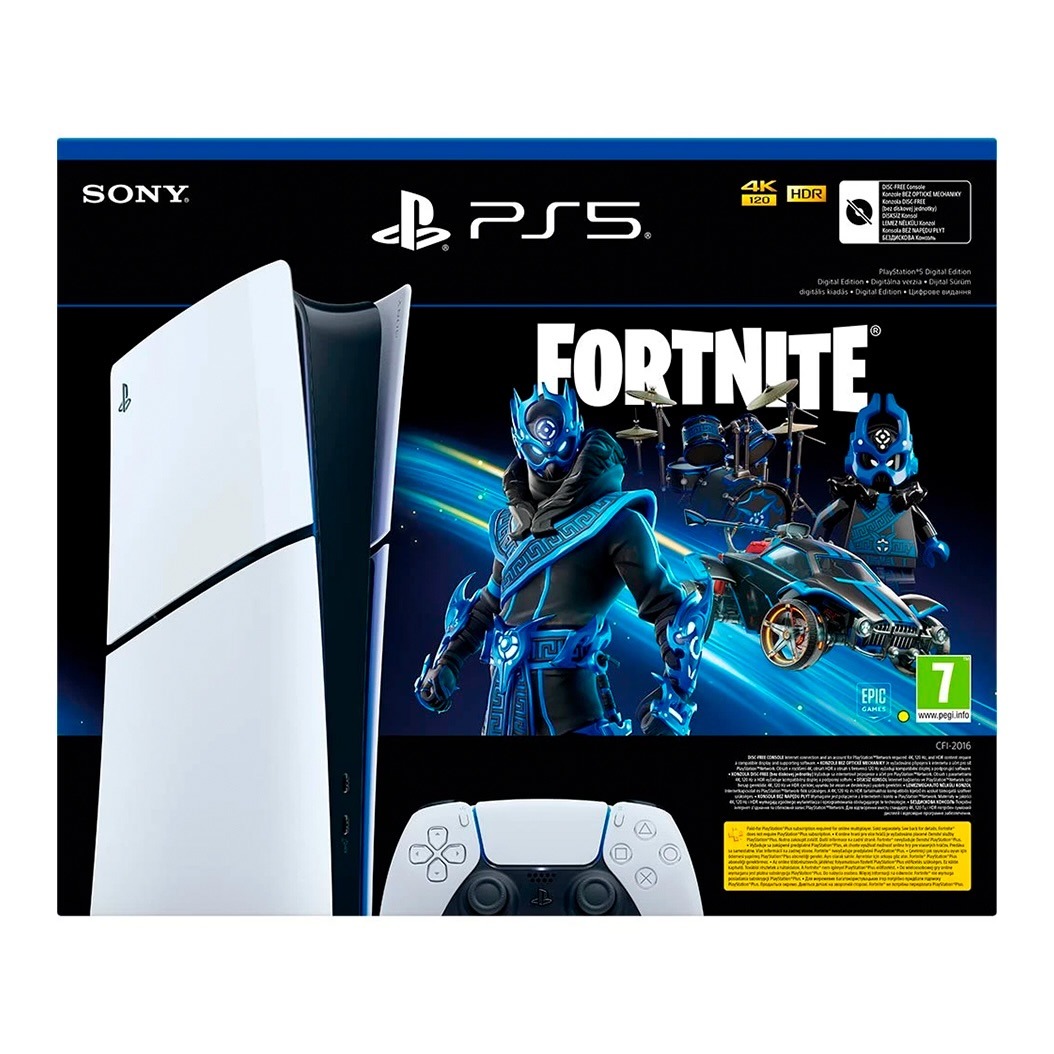 Ігрова приставка Sony Playstation 5 Slim Digital Edition 1TB Fortnite Cobalt Star Bundle (1000045170) 2 Small