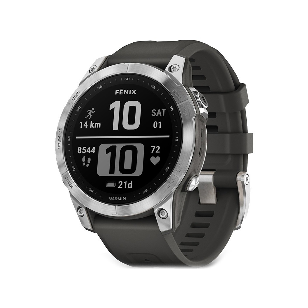 Спортивний годинник Garmin Fenix 7 Silver with Graphite Band (010-02540-00/01)
