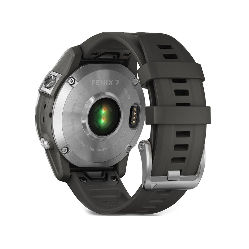 Спортивний годинник Garmin Fenix 7 Silver with Graphite Band (010-02540-00/01) 4 Small