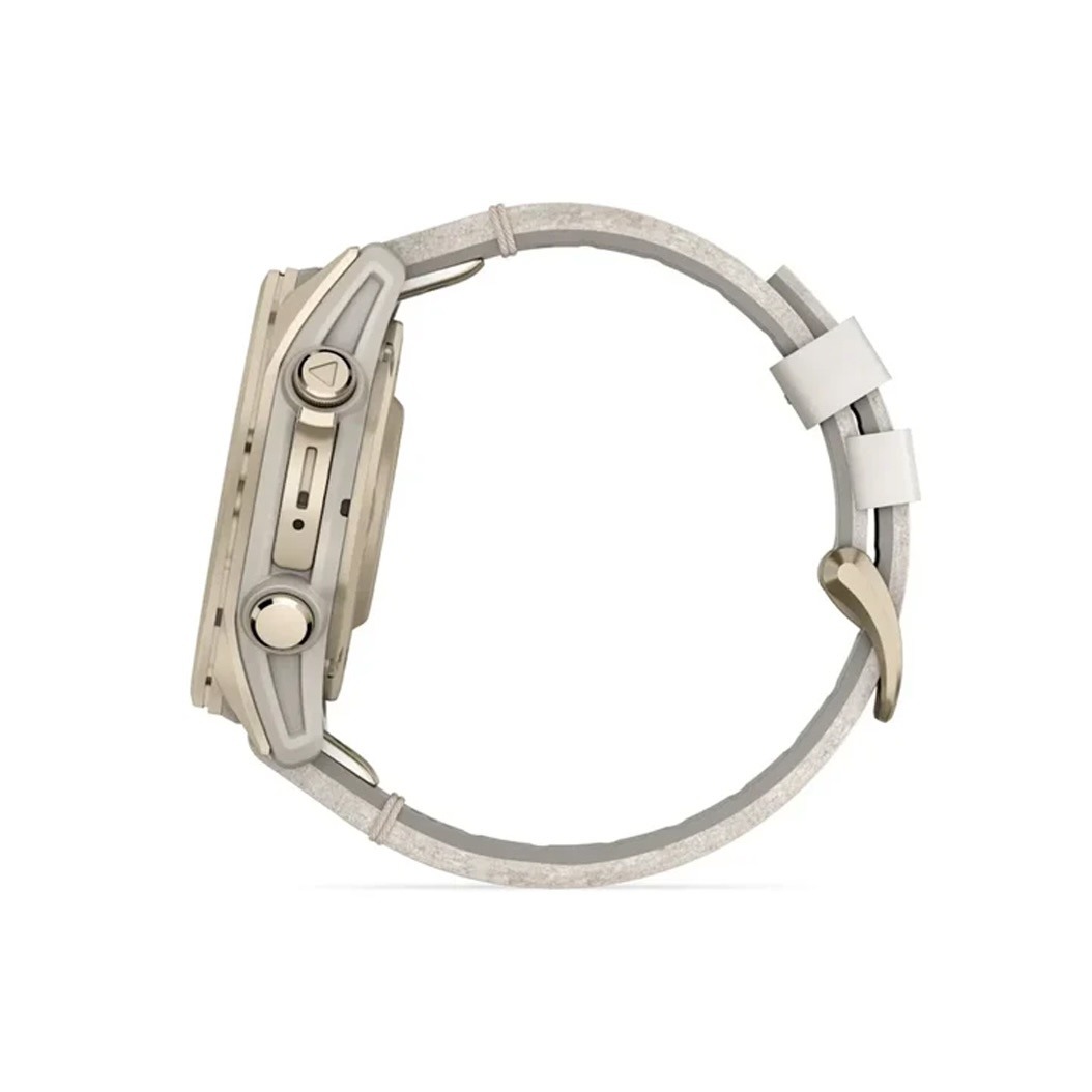 Смарт-годинник Garmin Fenix 8 AMOLED 43mm Sapphire Soft Gold with Limestone Leather Band (010-02903-40) 2 Small