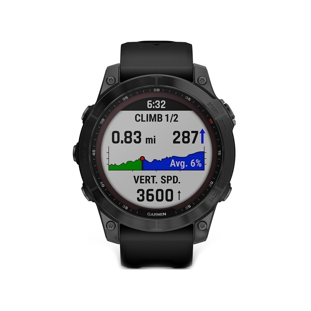 Спортивний годинник Garmin Fenix 7 Sapphire Solar Black DLC Titanium with Black Band (010-02540-34/35) 1 Small