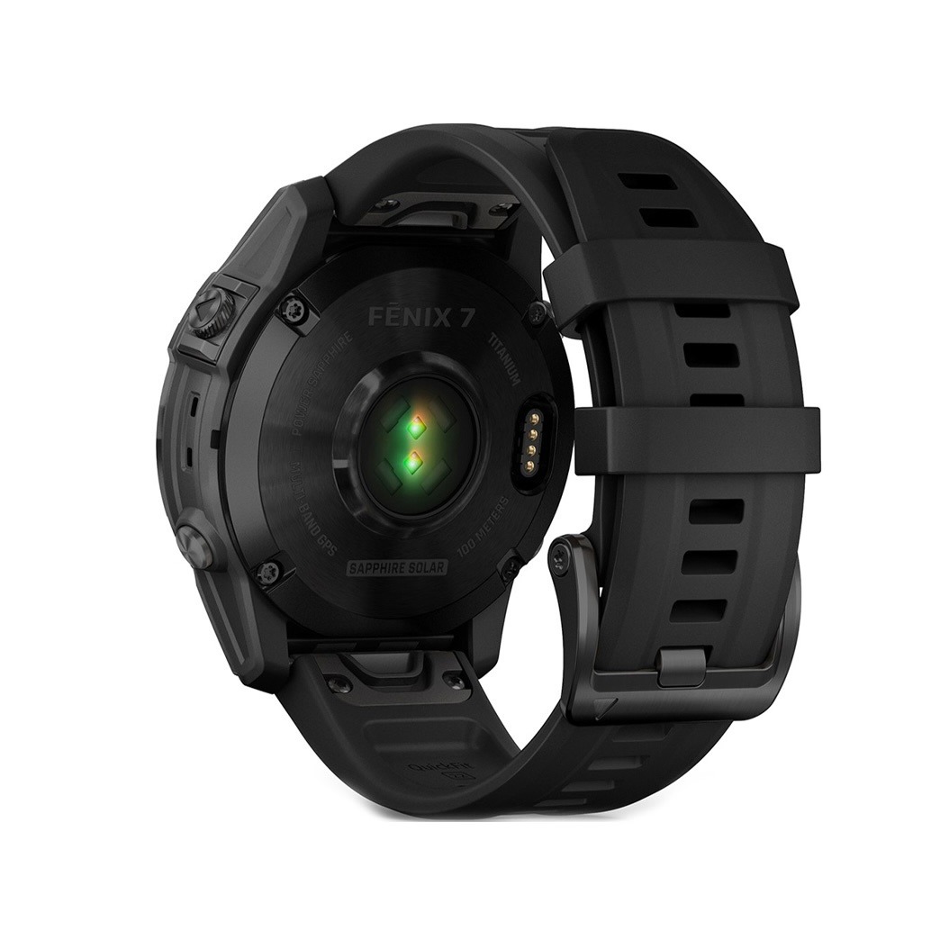 Спортивний годинник Garmin Fenix 7 Sapphire Solar Black DLC Titanium with Black Band (010-02540-34/35) 5 Small