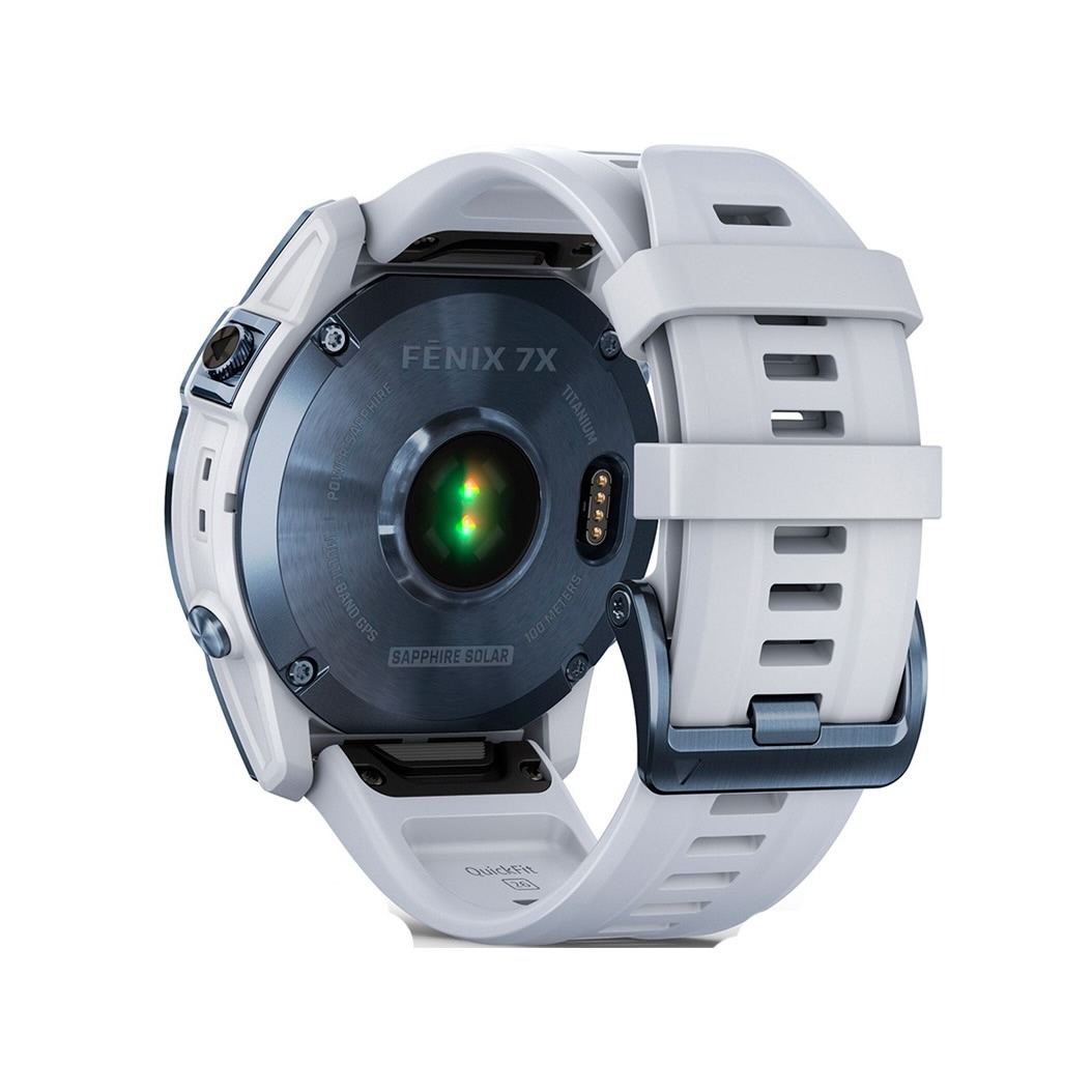 Спортивний годинник Garmin Fenix 7X Sapphire Solar Mineral Blue DLC Titanium with Whitestone Band (010-02541-14/15) 2 Small