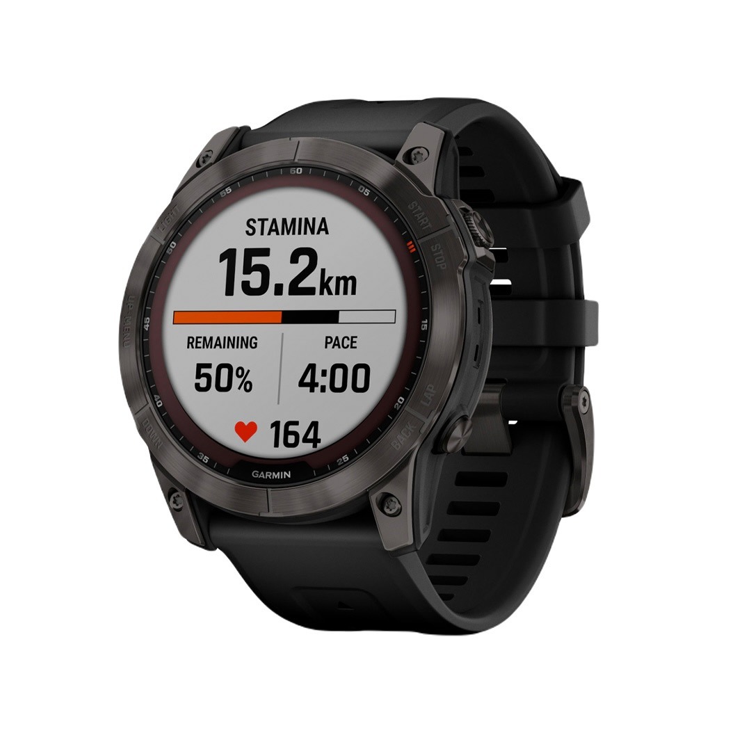 Спортивний годинник Garmin Fenix 7X Sapphire Solar Carbon Gray DLC Titanium with Black Band (010-02541-10/11)
