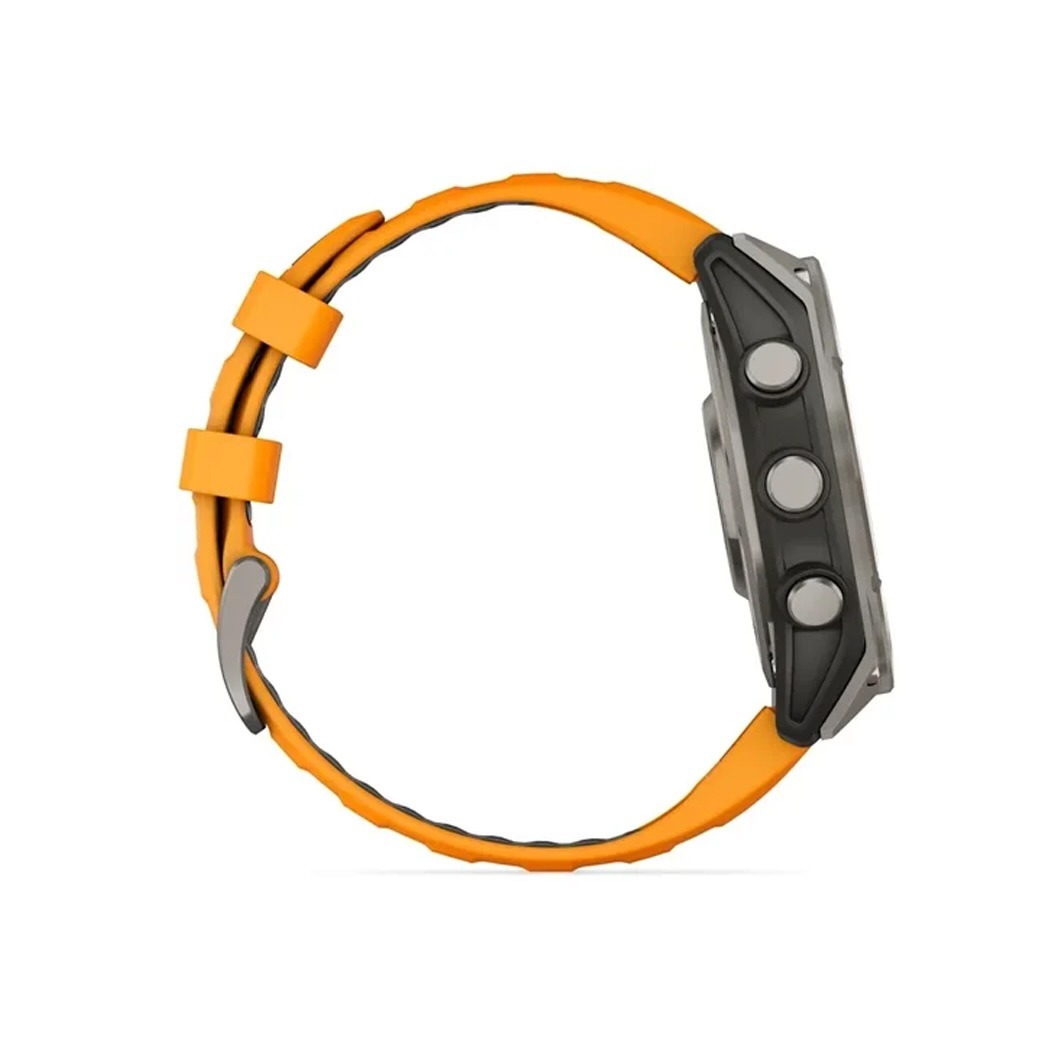 Смарт-годинник Garmin Fenix 8 AMOLED 47mm Sapphire Titanium with Spark Orange/Graphite Silicone Band (010-02904-10/11) 4 Small