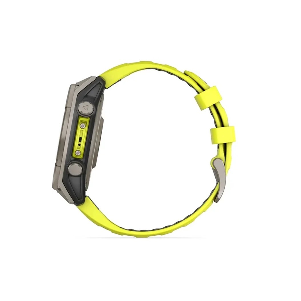 Смарт-годинник Garmin Fenix 8 Solar 47mm Sapphire Titanium with Amp Yellow/Graphite Silicone Band (010-02906-20/21) 2 Small