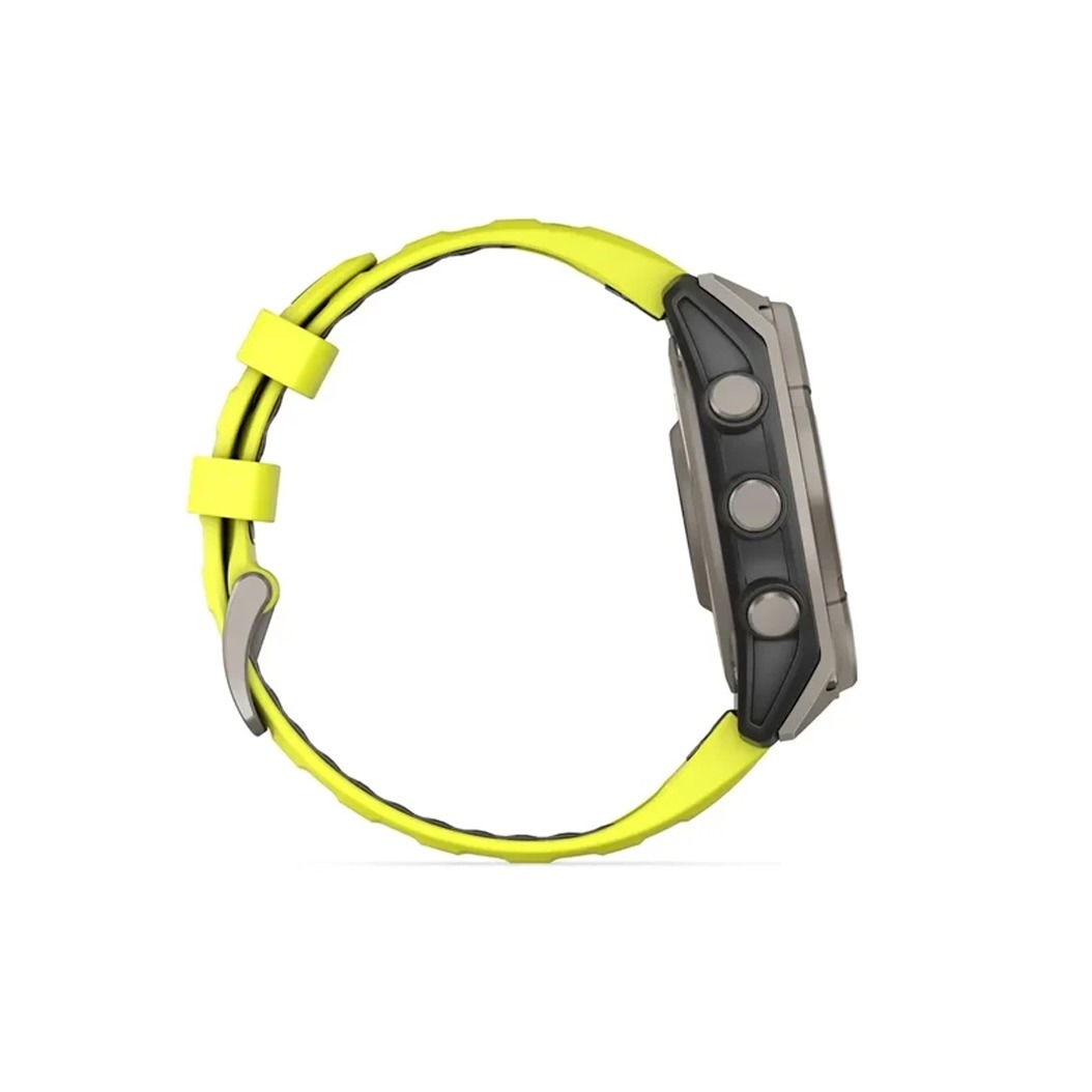 Смарт-годинник Garmin Fenix 8 Solar 47mm Sapphire Titanium with Amp Yellow/Graphite Silicone Band (010-02906-20/21) 4 Small