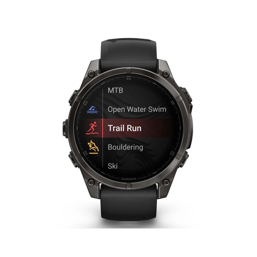 Смарт-годинник Garmin Fenix 8 AMOLED 47mm Sapphire Carbon Grey DLC with Black/Pebble Grey Silicone Band (010-02904-20/21) 1 Small