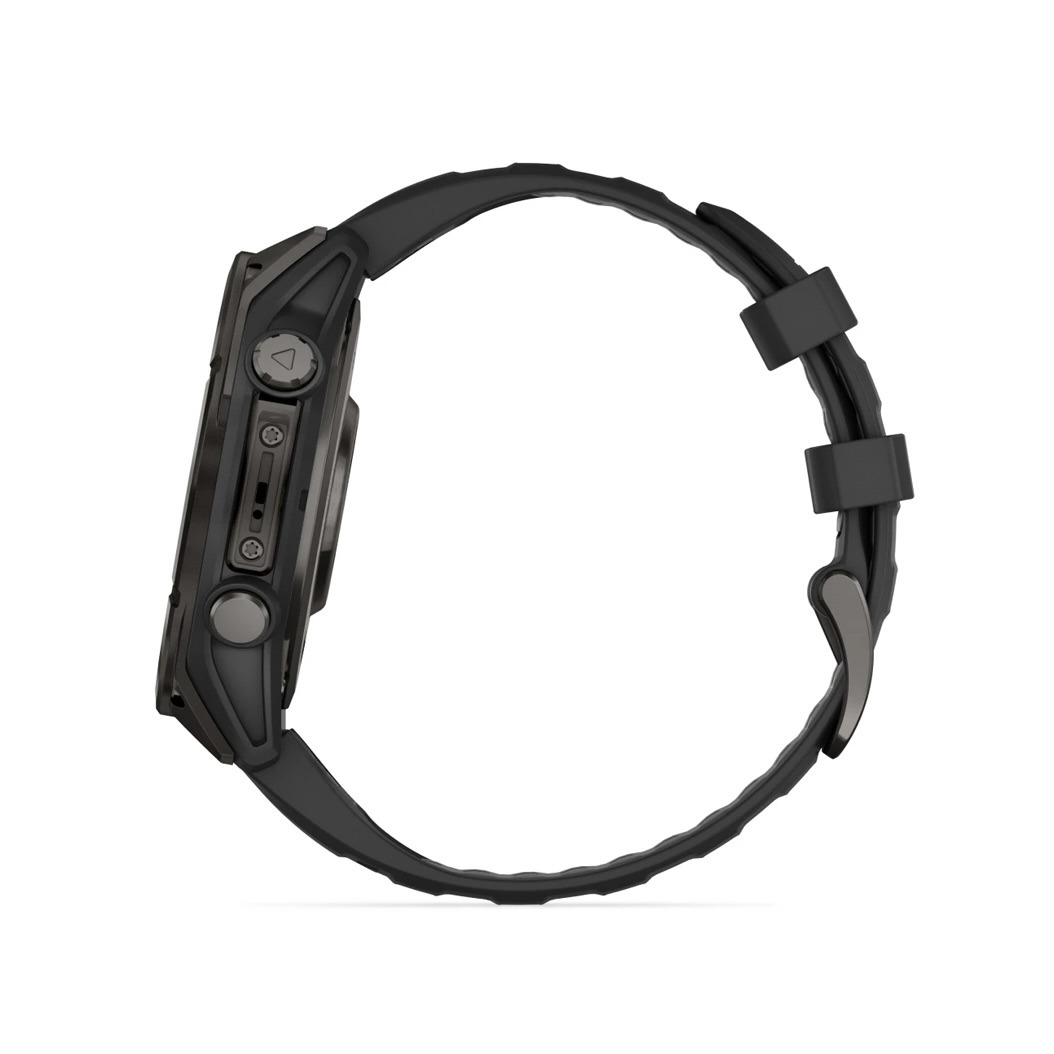 Смарт-годинник Garmin Fenix 8 AMOLED 47mm Sapphire Carbon Grey DLC with Black/Pebble Grey Silicone Band (010-02904-20/21) 2 Small