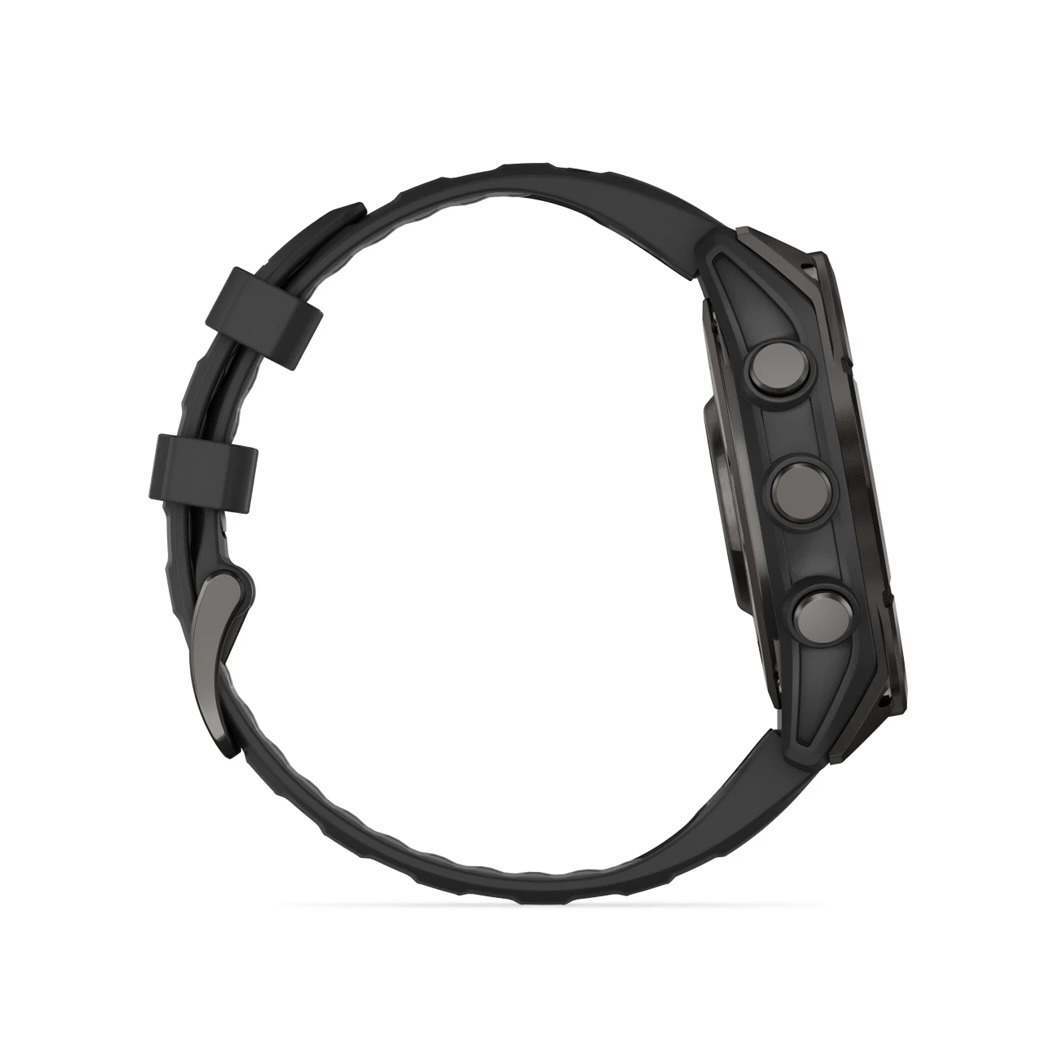 Смарт-годинник Garmin Fenix 8 AMOLED 47mm Sapphire Carbon Grey DLC with Black/Pebble Grey Silicone Band (010-02904-20/21) 4 Small