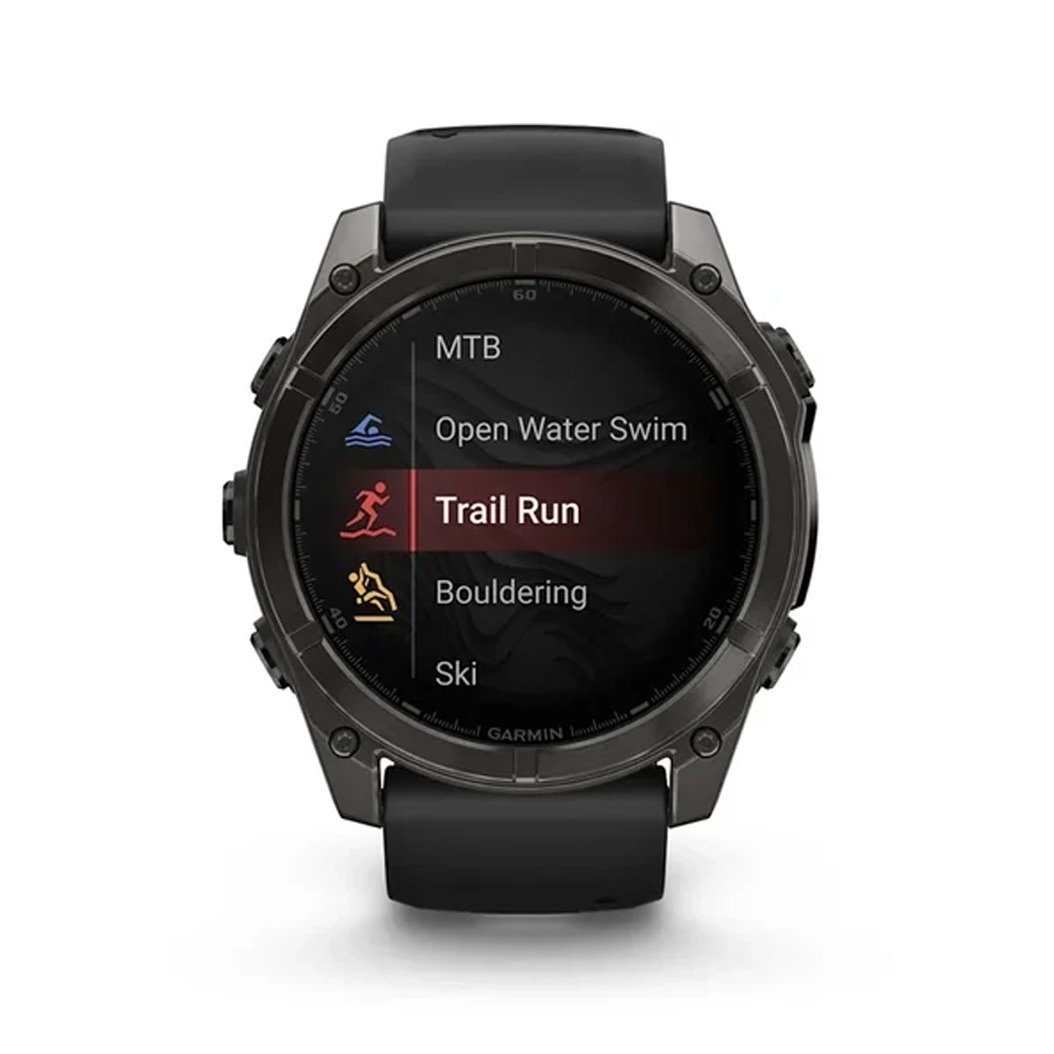 Смарт-годинник Garmin Fenix 8 AMOLED 51mm Sapphire Carbon Grey DLC with Black/Pebble Grey Silicone Band (010-02905-20/21) 1 Small
