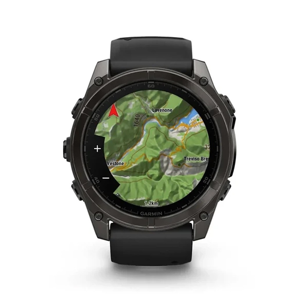 Смарт-годинник Garmin Fenix 8 AMOLED 51mm Sapphire Carbon Grey DLC with Black/Pebble Grey Silicone Band (010-02905-20/21) 3 Small
