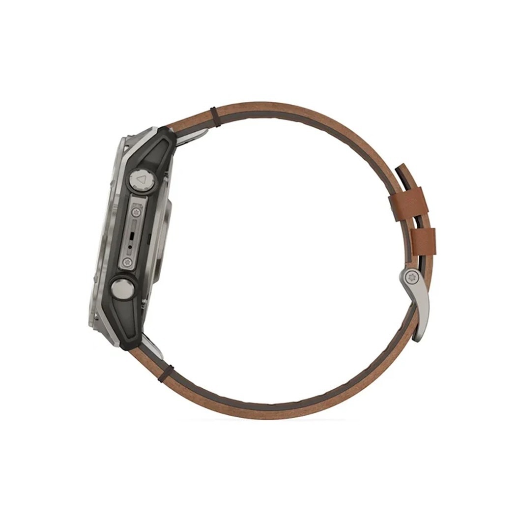Смарт-годинник Garmin Fenix 8 AMOLED 51mm Sapphire Titanium with Chestnut Leather Band (010-02905-40) 2 Small