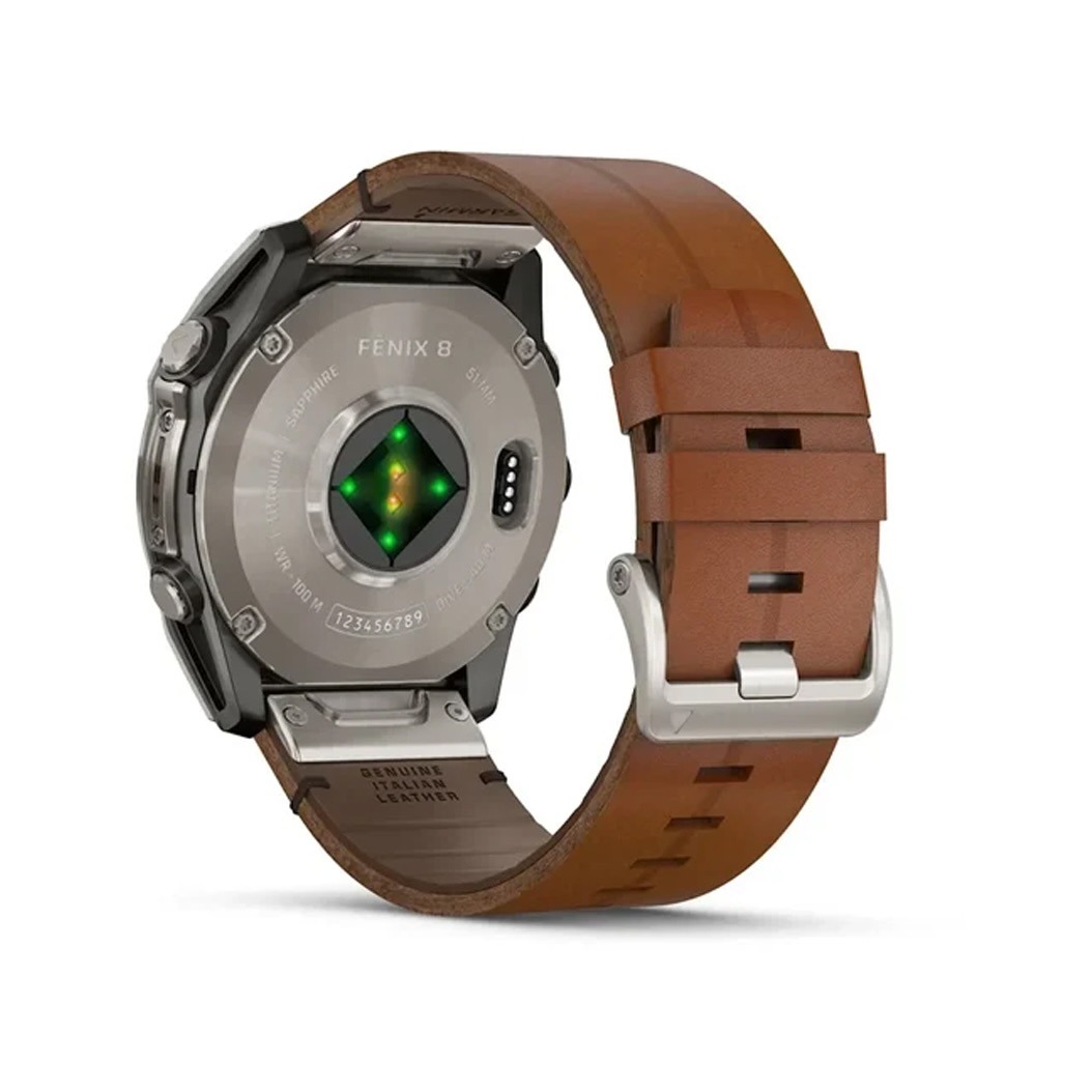 Смарт-годинник Garmin Fenix 8 AMOLED 51mm Sapphire Titanium with Chestnut Leather Band (010-02905-40) 3 Small