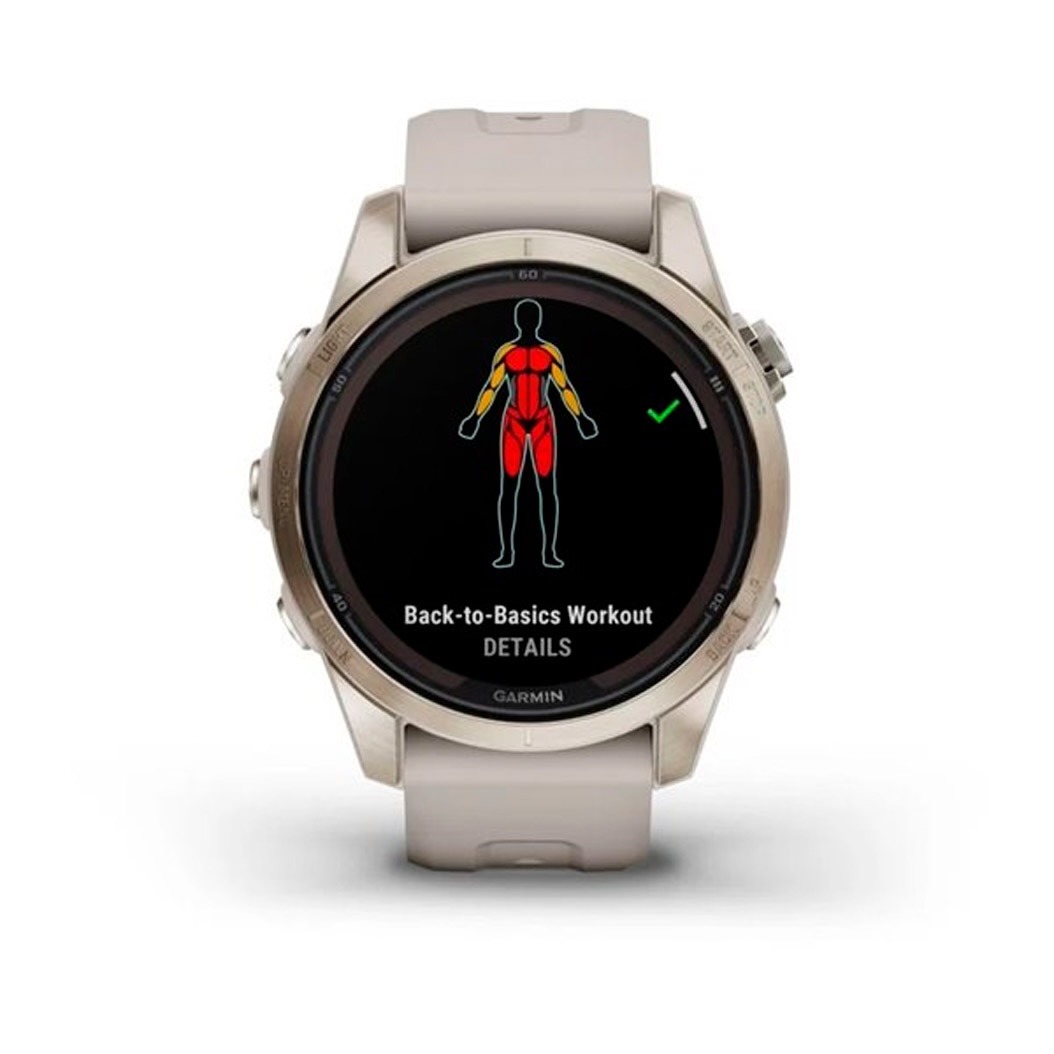 Спортивний годинник Garmin Fenix 7S Pro Sapphire Solar Soft Gold w. Light Sand Band (010-02776-14/15) 3 Small