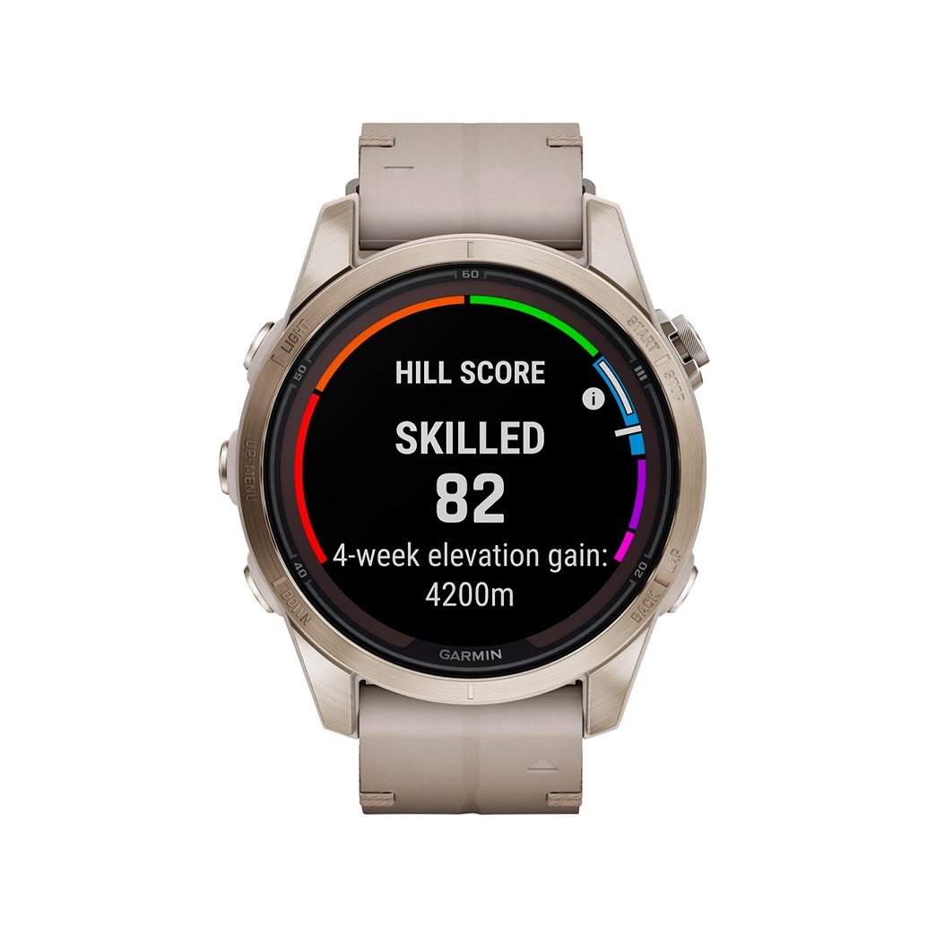 Спортивний годинник Garmin Fenix 7S Pro Sapphire Solar Soft Gold with Limestone Leather Band (010-02776-30) 1 Small