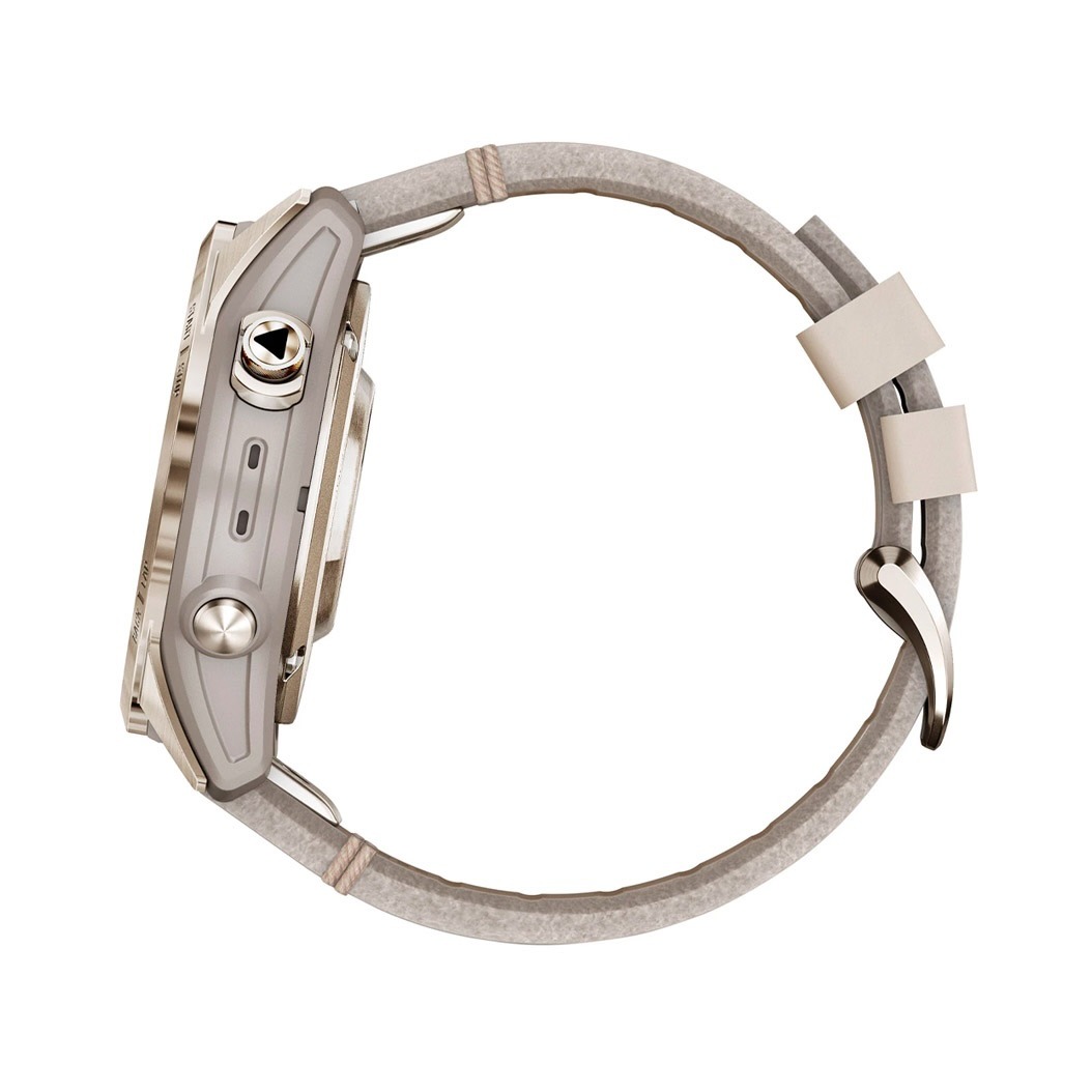 Спортивний годинник Garmin Fenix 7S Pro Sapphire Solar Soft Gold with Limestone Leather Band (010-02776-30) 3 Small