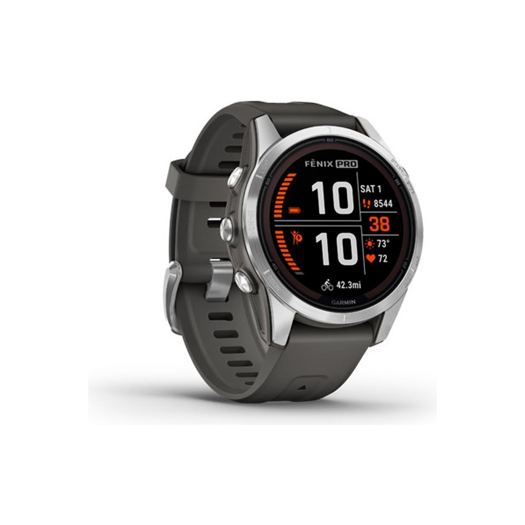 Спортивний годинник Garmin Fenix 7S Pro Solar Silver w. Graphite Band (010-02776-00/01) 2 Small