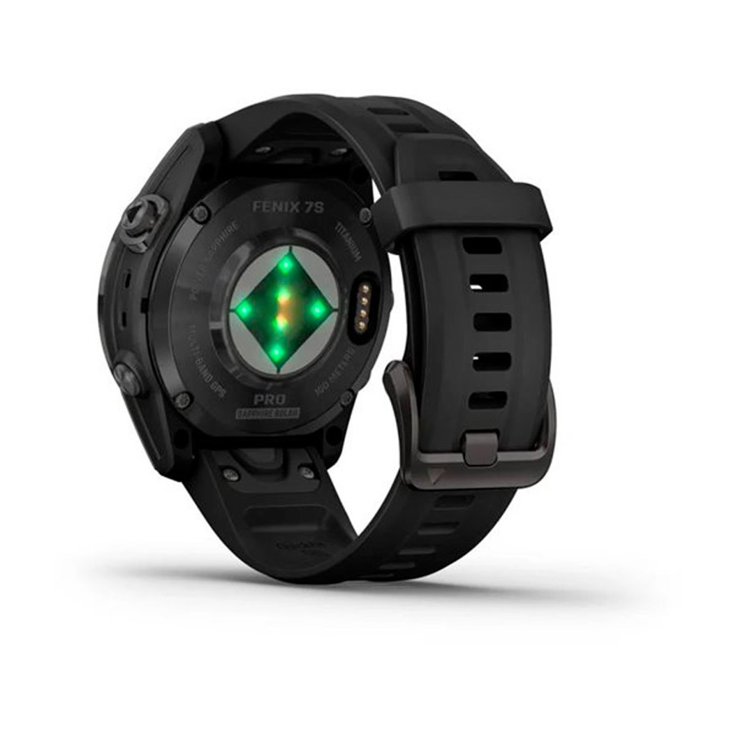 Спортивний годинник Garmin Fenix 7S Pro Sapphire Solar Carbon G. DLC Tit. with Black Band (010-02776-10/11) 4 Small
