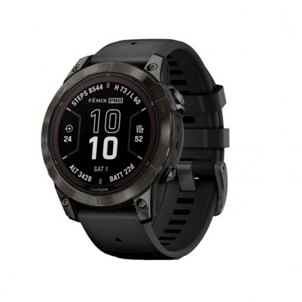 Спортивний годинник Garmin Fenix 7 Pro Sapphire Solar Carbon G. DLC Tit. with Black Band (010-02777-10/11)