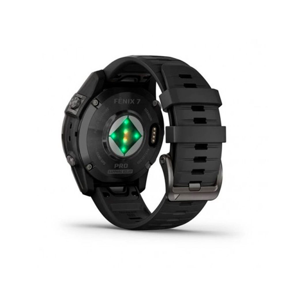 Спортивний годинник Garmin Fenix 7 Pro Sapphire Solar Carbon G. DLC Tit. with Black Band (010-02777-10/11) 4 Small