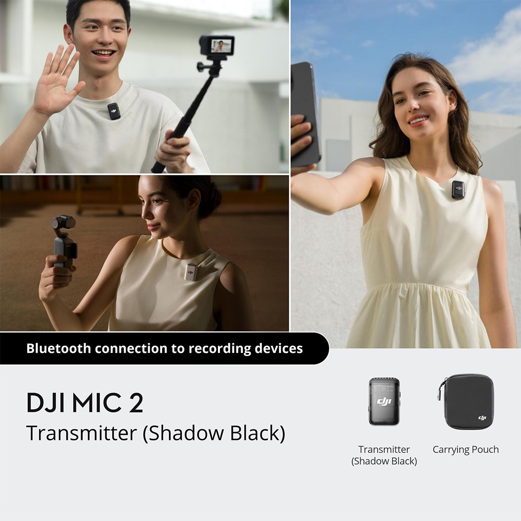 Передавач радіосистеми DJI Mic 2 Transmitter Shadow Black (CP.RN.00000328.01) 6 Small